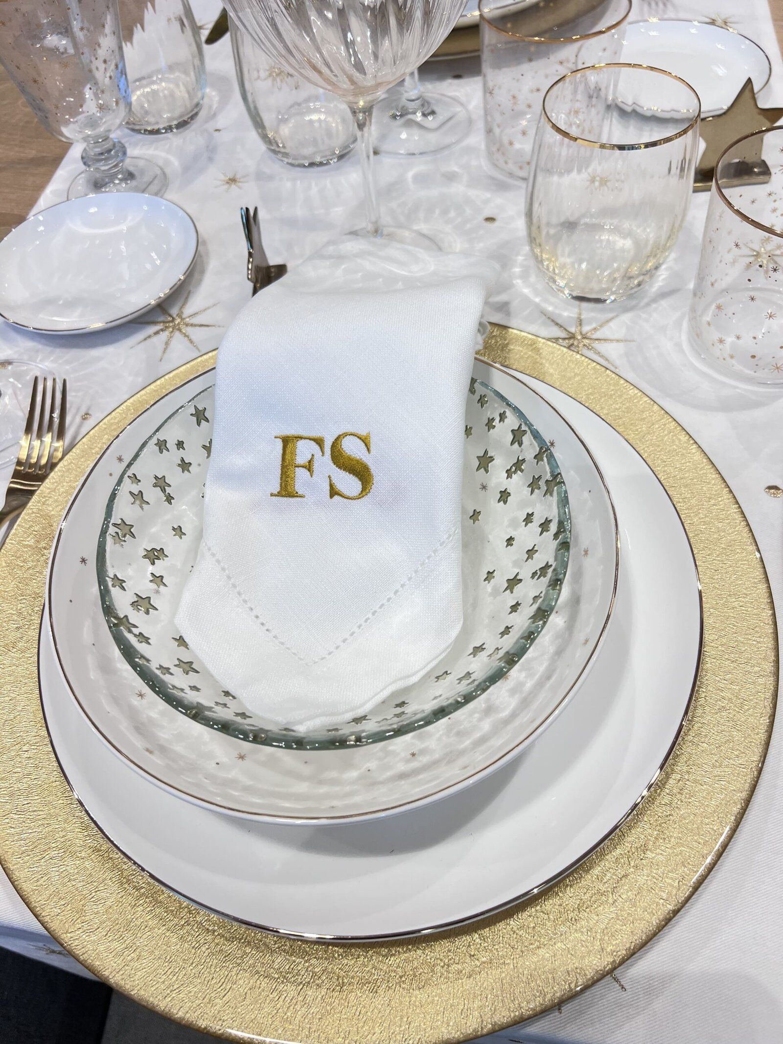 Servilleta personalizada iniciales
